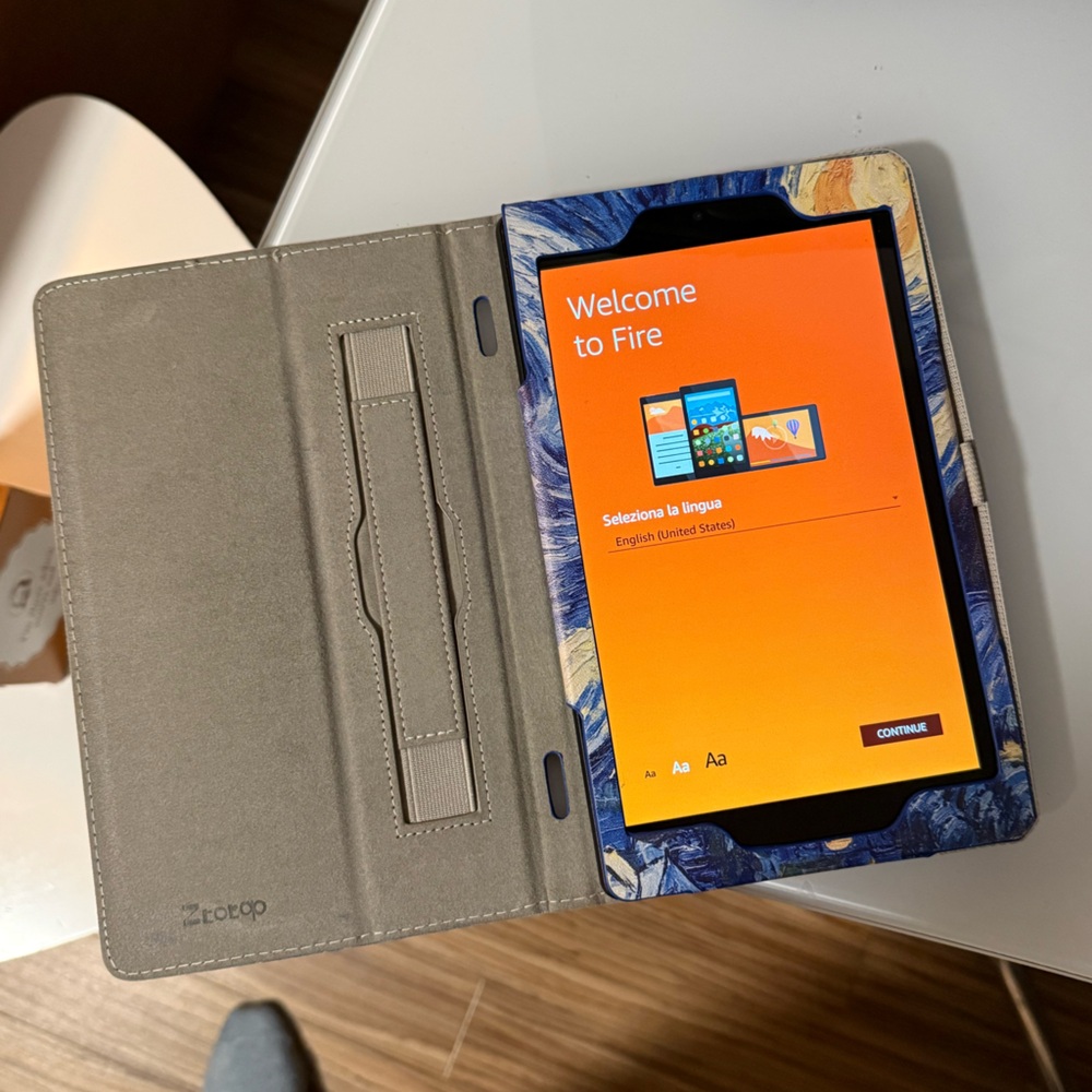 Amazon Fire Tablet with Starry Night Case